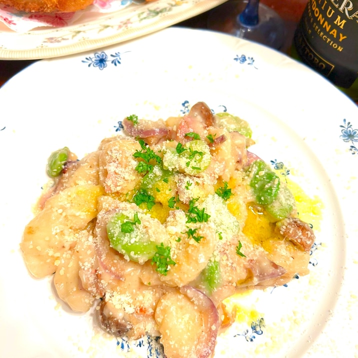 ☆★そら豆入りのクリームニョッキ♪★☆